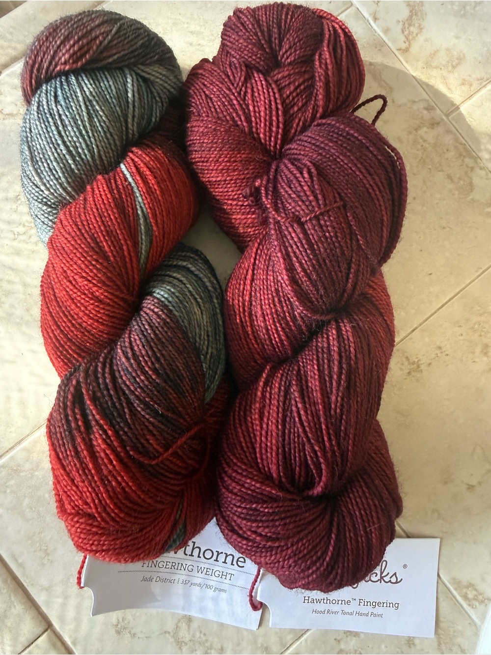 Knit Picks Hawthorne Fingering Weight Yarn - Red Tone